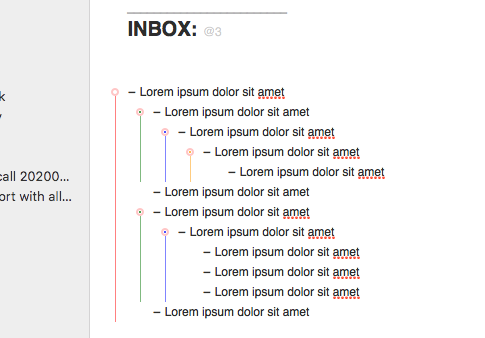 Taskpaper - guide-line colors